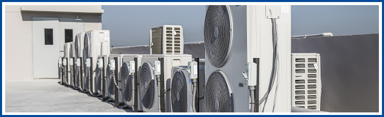 commercial HVAC units on top of roof